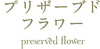 プリザーブドフラワー preserved flower